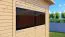 Abri de jardin Menden 04 avec toit rapporté, naturel - Abri de jardin en éléments de 18 mm, surface au sol : 9,49 m², toit à une pente, double porte en bois massif