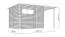 Abri de jardin Menden 04 avec toit rapporté, naturel - Abri de jardin en éléments de 18 mm, surface au sol : 9,49 m², toit à une pente, double porte en bois massif