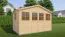 Abri de jardin Freital 01, naturel, 3,5 x 2,3 mètres, toit à deux versants, construction en éléments, abri de jardin en bois, montage simple et rapide, design classique
