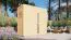 Abri de jardin Basel 01 avec plancher, naturel - en éléments de 19 mm, surface au sol : 2,60 m², toit plat