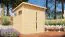 Abri de jardin Kiel 02 avec plancher, naturel - en éléments de 19 mm, surface au sol : 5,10 m², toit plat