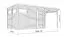 Abri de jardin Kiel 03 avec toit rapporté, plancher inclus, abri de jardin en Anthracite - en éléments de 19 mm, Surface au sol : 13,08 m², Toit plat