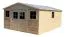 Grande Cabane de jardin, Maison de jardin - 5 x 4 mètres - en bois / Madriers - incl. carton de toit asphalté - toit à deux pentes Abbildung