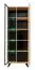 Armoire vitrine moderne Nordkapp 03, couleur : Hickory Jackson / noir - dimensions : 192 x 70 x 40 cm (h x l x p), avec 10 compartiments et un éclairage LED