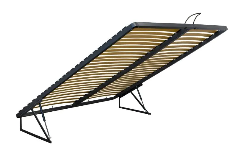 Sommier à lattes relevable avec cadre métallique, pour lit double - couchage : 160 x 200 cm (l x L)