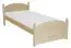 Lit simple / lit d'appoint en bois de pin massif, naturel 82, avec sommier à lattes - 100 x 200 cm (l x L)