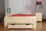 Lit simple / lit d'appoint en bois de pin massif, naturel A11, avec sommier à lattes - dimension 120 x 200 cm