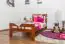 Lit d'enfant / lit de jeunesse "Easy Premium Line" K8, hêtre massif laqué rouge cerisier - couchette : 90 x 190 cm