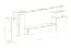 Elégant meuble-paroi Balestrand 09, couleur : gris / noir - dimensions : 160 x 330 x 40 cm (h x l x p), avec quatre portes