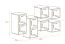 Set élégant d'armoires suspendues / vitrines suspendues Volleberg 99, couleur : gris - dimensions : 80 x 150 x 25 cm (h x l x p), 6 pièces