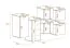 Set élégant d'armoires suspendues / vitrines suspendues Volleberg 99, couleur : gris - dimensions : 80 x 150 x 25 cm (h x l x p), 6 pièces