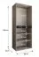 Armoire à portes battantes / Blanche / 12 portes battantes / 9 compartiments / 3 tringles à vêtements / 270 x 52 x 203 cm / Finition haut de gamme / Système de fermeture Soft-Close / Penderie / Portes sans poignées