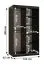 Armoire élégante à cinq casiers Balmenhorn 27, Couleur : Noir mat / Blanc mat - Dimensions : 200 x 100 x 62 cm (H x L x P)