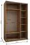 Penderie / Armoire à portes coulissantes/ Soft-Close / 245,5 x 150 x 64 cm / 6 compartiments / 6 étagères / 2 tringles à vêtements / 2 portes coulissantes / Couleur : Blanc