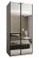 Penderie / Armoire à portes coulissantes / 245,5 x 110 x 64 cm / 6 compartiments / 2 tringles à vêtements / Soft-Close / 2 portes coulissantes / Couleur : Cachemire / 6 étagères