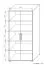 Armoire à portes battantes / penderie Curug 13, Couleur : Chêne / Hêtre clair - Dimensions : 188 x 90 x 34 cm (h x l x p)