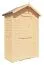 Abri de jardin en éléments avec plancher, nature, cabane de jardin, 1,21 x 0,63 mètres, Toit à deux versants, porte simple en bois massif