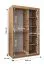 120 cm de large Armoire avec 5 casiers et 2 portes | Couleur: Blanc / Noir Abbildung