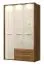 137 cm de large Armoire avec 3 portes, 4 casiers et 2 tiroirs | Couleur: Beige | Profondeur: 56 cm Abbildung