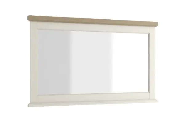 Miroir "Solin" chêne blanc/nature 18, partiellement massif - Dimensions : 132 x 80 cm (L x H)