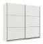 Penderie large à portes coulissantes Kule 07 | Blanc élégant | 2 tringles | 10 compartiments | 210 x 217 x 62,5 cm