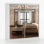 Armoire à portes coulissantes 2 m avec miroir | Blanc brillant | Gorski 29 | 218 x 203 x 61 cm | 6 compartiments
