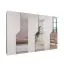 Armoire à portes battantes / 3 portes à miroir / Couleur : Blanc / 3 compartiments / 3 tringles à vêtements / Fonction Soft-Close / Poignées : Cachemire / Dimensions : 300 x 52 x 202 cm / Penderie / Chants ABS