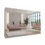 Armoire à portes battantes / Couleur : Blanc / 3 mètres de large / Poignées : Noir / Armoire de chambre à coucher avec miroir / 4 tringles à vêtements / Soft-Close / Dimensions : 300 x 52 x 202 cm / 4 compartiments