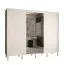 Grande armoire à portes coulissantes avec deux barres de penderie Jotunheimen 119, couleur : blanc - Dimensions : 208 x 250,5 x 62 cm (H x L x P)