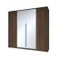 Armoire / Couleur : Chêne Dunin / 2 portes miroir / Éclairage LED inclus / 223 x 60 x 210 cm / 2 tringles à vêtements / Fonction Soft-Close / 4 compartiments / 10 compartiments