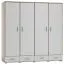 Armoire à portes battantes / armoire Kavieng 26, couleur : chêne / blanc - Dimensions : 200 x 200 x 60 cm (H x L x P)