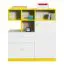Chambre d'adolescents - Commode "Geel" 30, blanc / jaune - Dimensions : 100 x 90 x 40 cm (H x L x P)