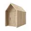 Abri de jardin en épicéa massif / Finition naturelle / Surface au sol : 4,64 m² / Style scandinave / Toit à deux versants / Dimensions extérieures : 162,4 x 285,7 cm / Malmö 29