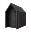 Abri de jardin de style scandinave / Noir / Surface au sol : 4,50 m² / Toit à deux versants / Bois d'épicéa / Dimensions extérieures : 162,4 x 207,7 cm / Malmö 01