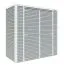 Armoire à outils, en gris clair, Cabane de jardin en éléments, surface au sol : 2,13 m², toit plat, double porte en bois massif
