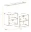 Lot de 2 élégantes armoires suspendues Balestrand 327, couleur : blanc / gris - dimensions : 110 x 130 x 30 cm (h x l x p), avec quatre compartiments