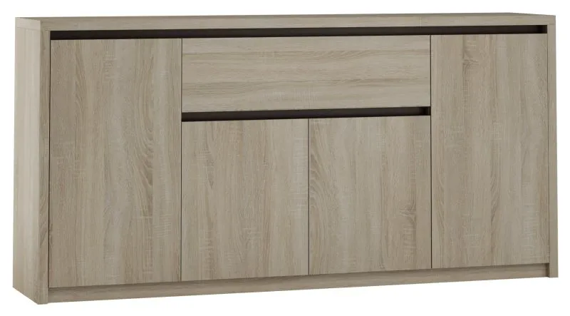 Commode Popondetta 14 | Chêne Sonoma | 88 x 180 x 38 cm | Design moderne & système Soft-Close