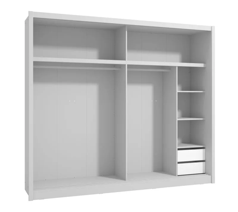 Tiroirs pour armoire, lot de 2, Couleur : Blanc, dimensions : 38 x 44 x 41,5 cm