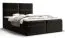 Grand lit double avec espace de rangement Pirin 42, Couleur : Noir - Surface de couchage : 180 x 200 cm (l x L)