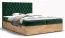 Lit Boxspring moderne avec espace de rangement Pilio 63, Couleur : Vert / Chêne Golden Craft - couchage : 140 x 200 cm (l x L)