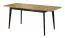 Table extensible Polmadie 04 | Chêne artisan & noir élégant | 76 x 140 x 80 cm | Design moderne