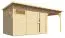 Abri de jardin Kiel 03 avec toit rapporté, plancher inclus, naturel - en éléments de 19 mm, surface au sol : 7,70 m², toit plat