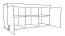Chambre d'enfant - placard Luis 15, couleur : chêne blanc / gris - 58 x 120 x 42 cm (H x L x P)