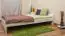 Lit d'enfant / lit de jeune bois de pin massif laqué blanc A9, avec sommier à lattes - dimension 140 x 200 cm