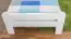 Lit d'enfant / lit de jeune en bois de pin massif laqué blanc A11, avec sommier à lattes - dimension 120 x 200 cm