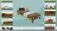Lit simple / lit d'appoint en pin massif, couleur chêne A11, avec sommier à lattes - dimension 90 x 200 cm