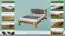 Lit simple / lit d'appoint en pin massif, couleur chêne A21, sommier à lattes inclus - Dimensions 120 x 200 cm 