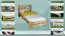 Lit simple / lit d'appoint en bois de pin massif, naturel A25, sommier à lattes inclus - Dimensions 90 x 200 cm 