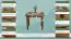 Table en pin massif, couleur chêne 001 (rectangulaire) - Dimensions 80 x 50 cm (L x P)