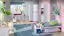 Chambre d'enfant - Meuble bas de télévision Frank 10, couleur : blanc / rose - 43 x 120 x 43 cm (H x L x P)